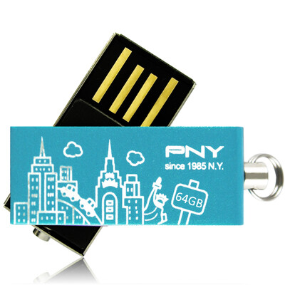 

PNY USB20 metal twin U disk 64G sky blue
