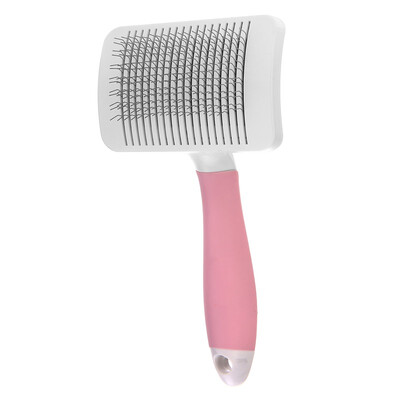 

Gold Pets GOLDPETS pet special comb plastic handle telescopic brush easy to clean without round head suitable for long hair pet pink M