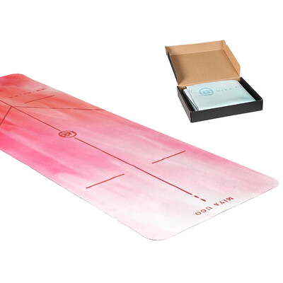 

Yiyi 1mm natural rubber yoga mats thin&foldable widening 66cm double-sided non-slip sports fitness pad dandelion