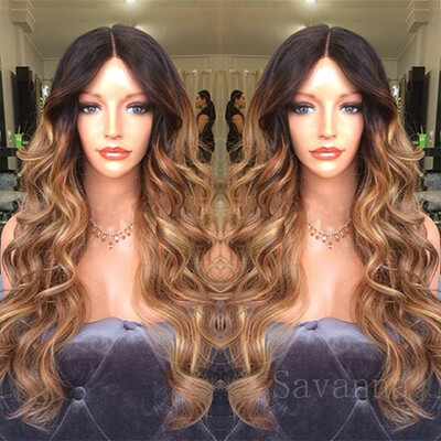 

150 Density Unprocessed Virgin Brazilian Three Tone Ombre Color Body Wave Lace Front Wigs Glueless Full Lace Human Hair Wigs