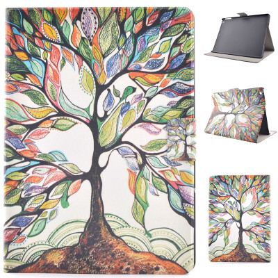 

Colorful Tree Style Classic Flip Cover with Stand Function and Credit Card Slot for Apple iPad 5/iPad Air