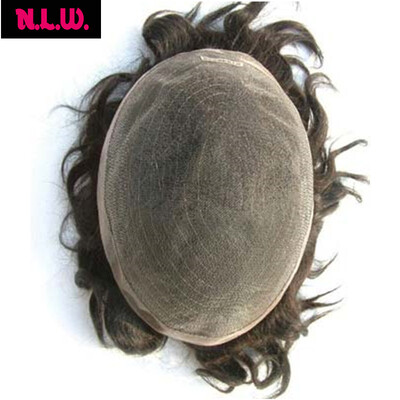

N..W. European virgin human hair toupee for men with SOFT THIN Super Swiss lace, 10" x 8" Straight hair pieces for men