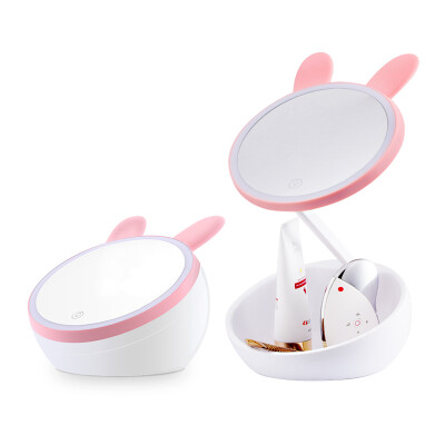 

Jingdong supermarket] Mika (MECOR) creative gifts LED desktop make-up mirror Meng fun lovely with storage function to send his girlfriend birthday gift 8506