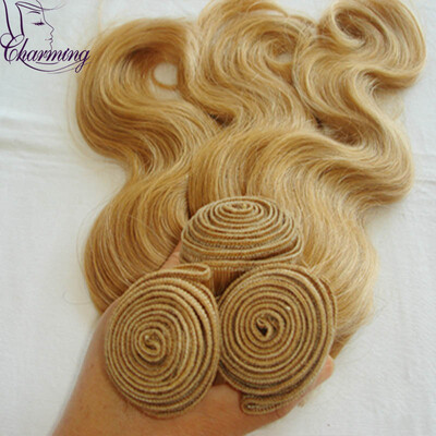 

Peruvian Virgin Hair Body Wave Color #27 Blonde Hair Bundles Peruvian Virgin Hair 3 Bundles Soft Blonde Human Hair Extensions