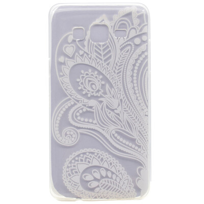 

Half flower Pattern Soft Thin TPU Rubber Silicone Gel Case Cover for Samsung GALAXY ON7