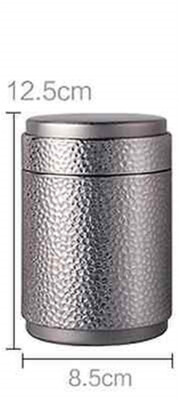 

Pitting Metal Canister Tea Caddy Tin Jar Coffee Can Kitchen Storage Container silver 8.5x12.5cm