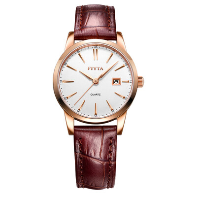 

Fiyta (FIYTA) watch classic series quartz couple table male watch white plate steel belt GJ098.WWW