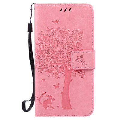 

Pink Tree Design PU Leather Flip Cover Wallet Card Holder Case for SAMSUNG J510 J52016