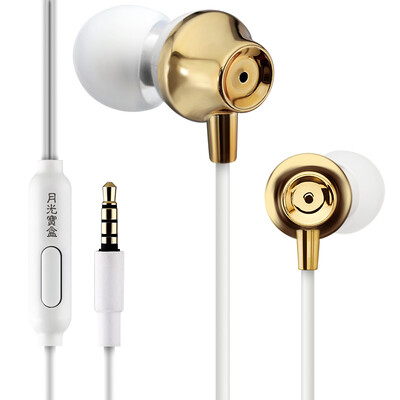 

Moonlight 2526PLUS белого спорта наушники-вкладыши называют бас стерео гарнитуры компьютера телефон MP3 Универсального K песни гарнитуры