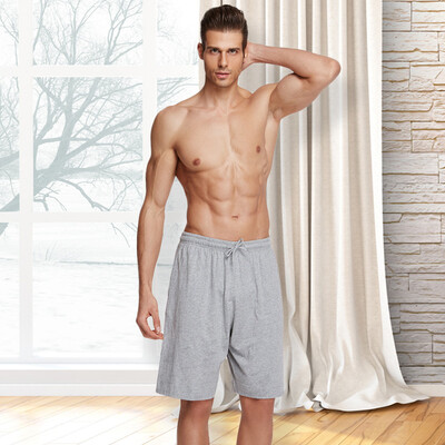 

Playboy 7766 хлопок спортивные шорты мужские весенние и летние пляжные брюки свободные пять штанов брюки большие брюки светло-серый XXXL