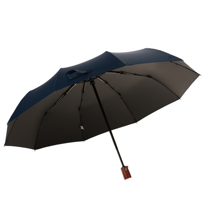 

Jingdong Supermarket Parkson Yang umbrella 10 bone automatic sunny umbrella water rejection drying business umbrella increased solid wood handle folding creative umbrella men&women black