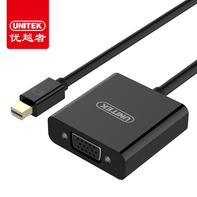 

(UNITEK) Mini DP to VGA Converter Интерфейс Apple Lightning для адаптера vga Mini Displayport Компьютерный кабель для монитора Черный Y-6336BK