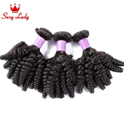 

Top Peruvian Aunty Fumi Hair 3 Bundles with Closure 100g/pcs Nigerian Fumi Hair Weft Extensions 100% human hair Free Shipping
