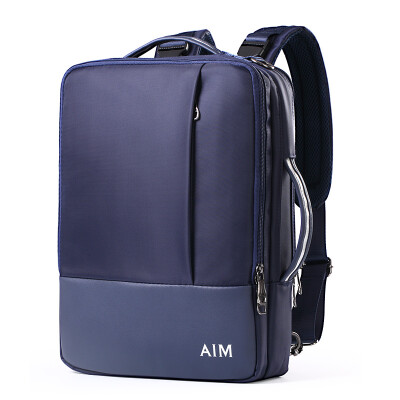 

AIM men's shoulder bag Korean casual nylon multi-functional backpack male handbag shoulder bag D010 blue