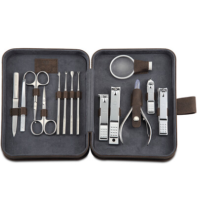 

Jingdong Supermarket 777 Nail Knife Set Nail Clamp Clamp Repair Beauty Package 14 sets of NTS-6026 noble brown import