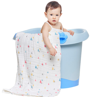 

Tile baby bath towel cotton absorbent baby children gauze bath big towel newborn cotton cover blanket 100 100cm