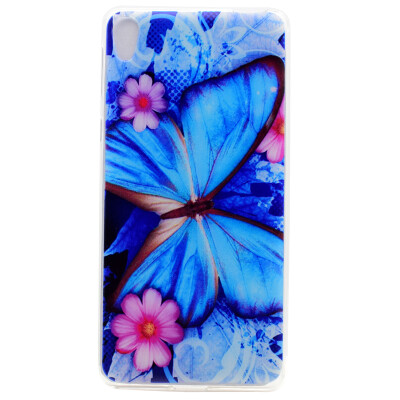 

Blue butterfly Pattern Soft Thin TPU Rubber Silicone Gel Case Cover for Sony Xperia X