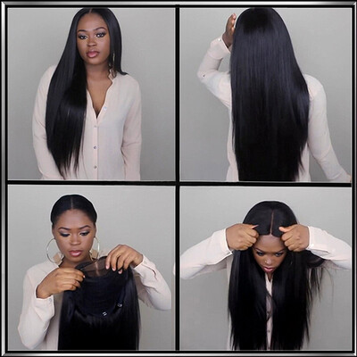 

Long Straight Full Lace Wig Glueless Full Lace Human Hair Wig Brazilian Virgin Human Hair Lace Front Wig For Black /White Women