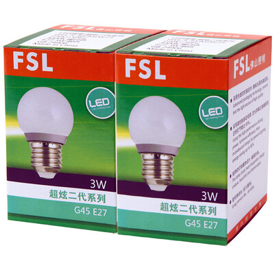 

Jingdong Supermarket Foshan Lighting FSL LED Bulb 3W Big E27 Energy Saving Bulb Daylight 6500K Hyun Silver 2 Pack