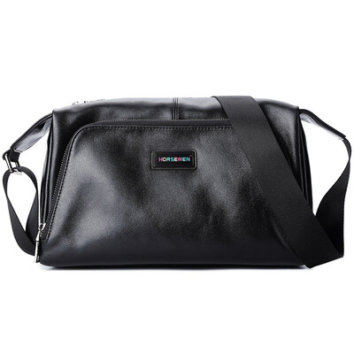 

Хюсен Мел Всадники новый человек мешок плеча заголовок пакета слой кожи мужской секции H85125A черный крест