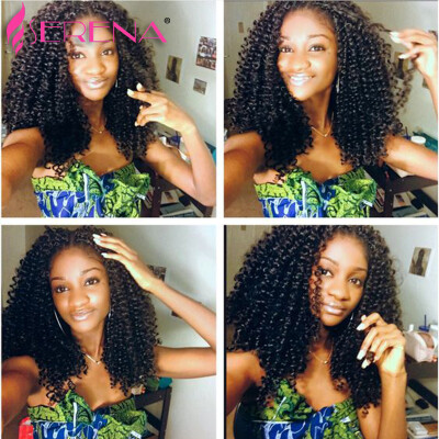 

7A Grade Brazilian Kinky Curly Virgin Hair Weave Bundles Natural Color 100% Human Hair Brazilian Afro Kinky Curly Hair 4 Pcs/Lot