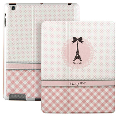 

Иллюстратор Apple iPad2 / iPad4 / iPad3 Чехол для мультфильма / Case All Pack Leather Jacket Series Eiffel Love