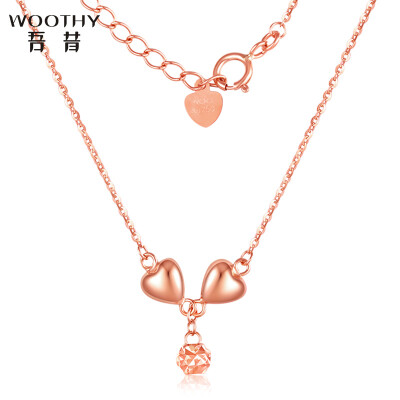 

My 18K gold necklace female rose gold heart-shaped chain fashion simple K gold jewelry about 1.8g-1.9g