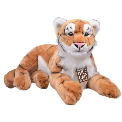 

National Geographic (NATIONALGEOGRAPHIC) cat series animal doll soft toys simulation model children's baby animal world ornaments brown Tiger 22 inch