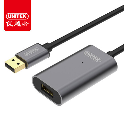 

Улучшенный человек (UNITEK) Y-272BK USB 2.0 мужчина к женскому компьютеру 10 м удлинитель усиления кабель сигнала расширения алюминия принтер сканер карта беспроводной линии