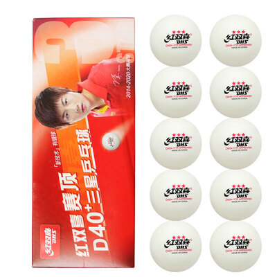 

Double Happiness DHS Match White Samsung 40mm Table Tennis CD40A0 ten with a stitch