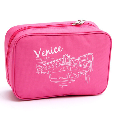

Jingdong Supermarket] Ou Runzhe storage bag travel travel wash cosmetic bag large capacity rose red