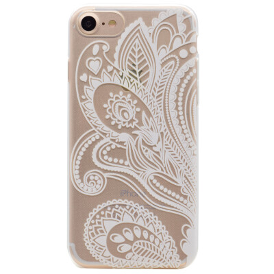 

Half flower Pattern Soft Thin TPU Rubber Silicone Gel Case Cover for IPHONE 7