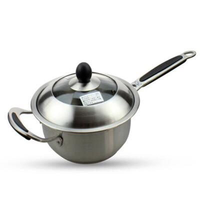 

Jingdong supermarket] pearl life Pearl Life three-layer steel stainless steel milk pot 18CM re-base induction cooker general