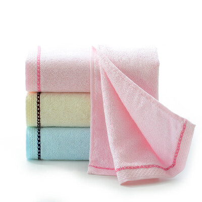 

Bamboo bamboo fiber towel soft and comfortable skin-friendly bamboo charcoal wash towel color side section pink