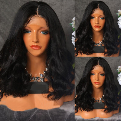 

Glueless lace front human hair wavy wig 150 density brazilian hair Short lace front wigs for black women