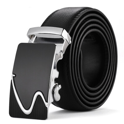 

AIM Men's Belt Business Fashion Automatic Buckle Men's Belt Belt B084 Silver