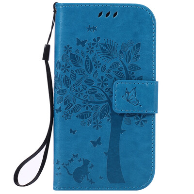 

Blue Tree Design PU кожа флип Обложка Кошелек Карты Держатель чехол для SAMSUNG S4