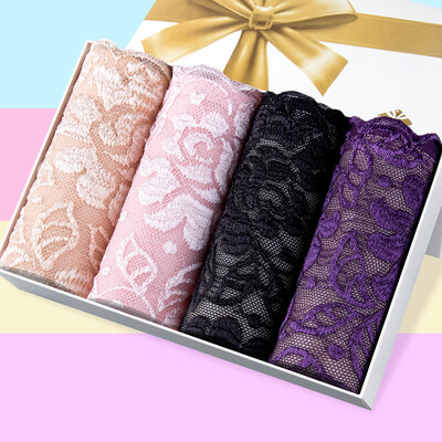 

Jingdong supermarket Ms Yu Zhaolin underwear female high waist abdomen body sculpting hollow sexy lace triangle women&39s underwear 4 gift box uniform
