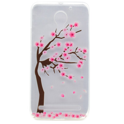 

Cherry tree Pattern Soft Thin TPU Rubber Silicone Gel Case Cover for Lenovo C2