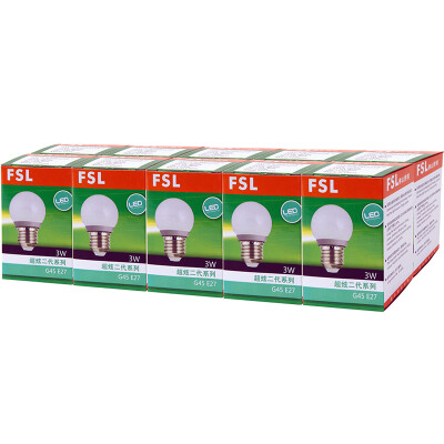 

Jingdong supermarket] Foshan lighting (FSL) LED bulb energy-saving light bulb 3W big mouth E27 day spokes 6500K Hyun silver 10 loaded