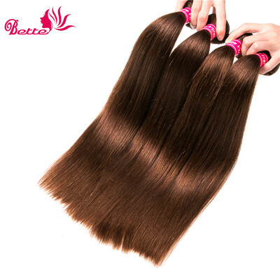 

Bettehair Virgin Brazilian human hair 100 unprocessed 4pcs straight hair 2Dark Brown Color