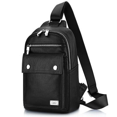 

Seven wolves (SEPTWOLVES) male bag chest bag leisure sports package Korean fashion Oxford cloth outdoor shoulder Messenger bag black B0800352-601