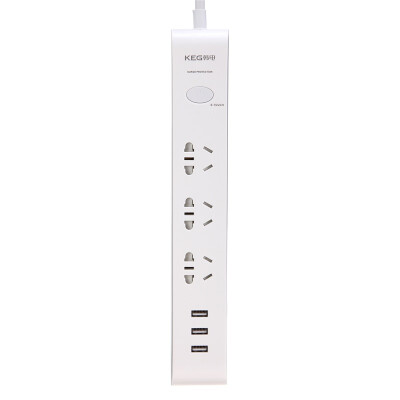 

Han Electronics (KEG) HD-ZSGBD-03KU3-AW USB intelligent micro-small  Apple white 1.8 m anti-surge lightning protection overload plug-in plug