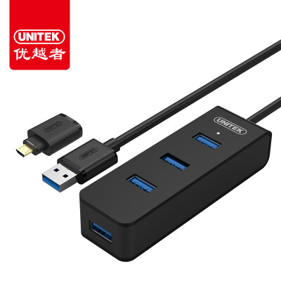 

Улучшенный человек (UNITEK) Скорость USB3.0 расширения сплиттер 7 HUB концентратор ноутбук 1,2 м с мульти-интерфейсный преобразователь мощности 5V2A серебристый алюминий Y-3090ASL