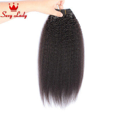

Top Quality Brazilian Kinky Straight Virgin Hair One Single Bundles Unprocessed Light Yaki Straight Human Hair Weave Coarse Yaki