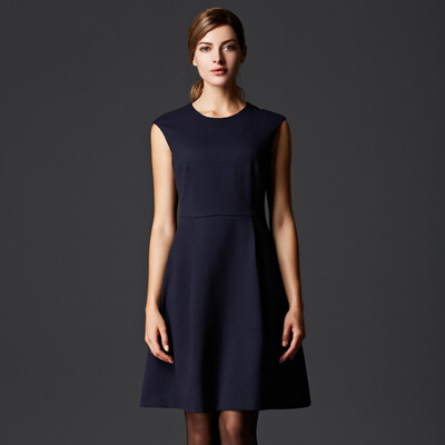 

Recall Marc Rebecca Europe&the United States commuter Slim waist sleeves dress 55226E possession of blue M code