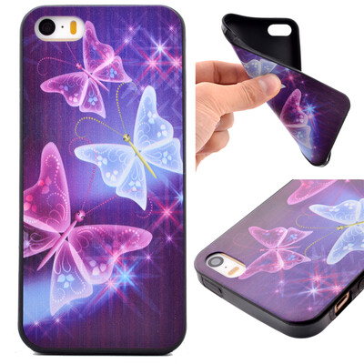 

Star Butterfly Pattern Soft Thin TPU Rubber Silicone Gel Case Cover for IPHONE 55S5SE