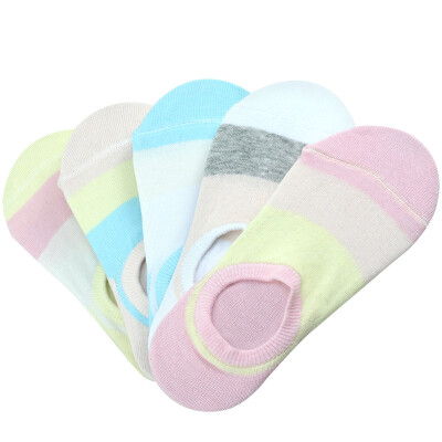 

Jingdong supermarket] Langsha socks Ms. stealth socks cotton leisure boat socks 5 pairs of uniform code