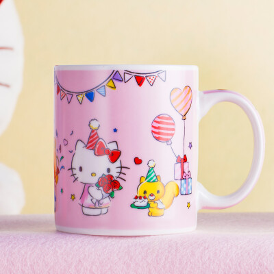 

HELLO KITTY Ceramic Cup Coffee Cup Happy Birthday Card Cup 340ml H5045-G273 Pink