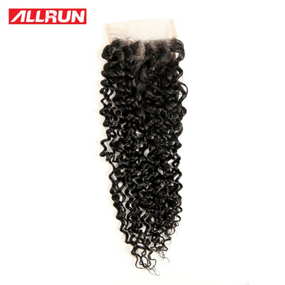 

Kinky curly Human Hair Closure Natural Color 40GPCS Brazilian Virgin Hair Closure single Bundle Lace Closure Brazilian Curly